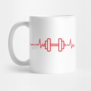 HEARTBEAT AND DUMBBELL Mug